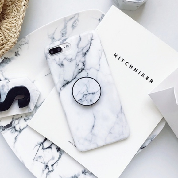 NEW iPhone 13/12/11/Pro/Max/XR/8/SE Marble W/ Holder - Picture 3 of 5